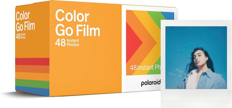 Polaroid Go Color Instant Film - Six Pack (48 Photos) - Smallest Film for Go Camera - White Frame, Iconic Aesthetic - Development Time 10-15 Min - Image 1